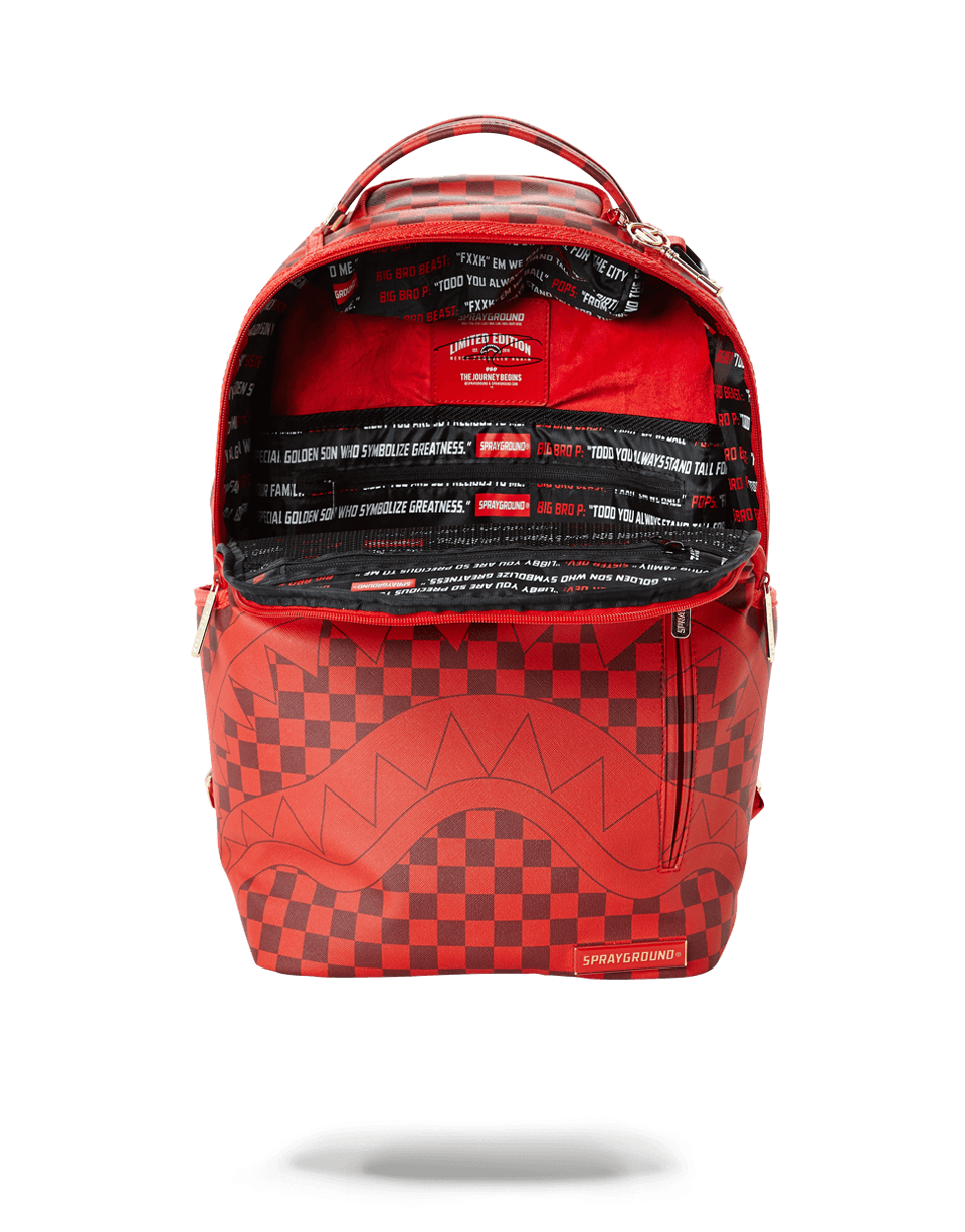 SPRAYGROUND® BACKPACK SHARKS IN PARIS (RED CHECKERED EDITION)