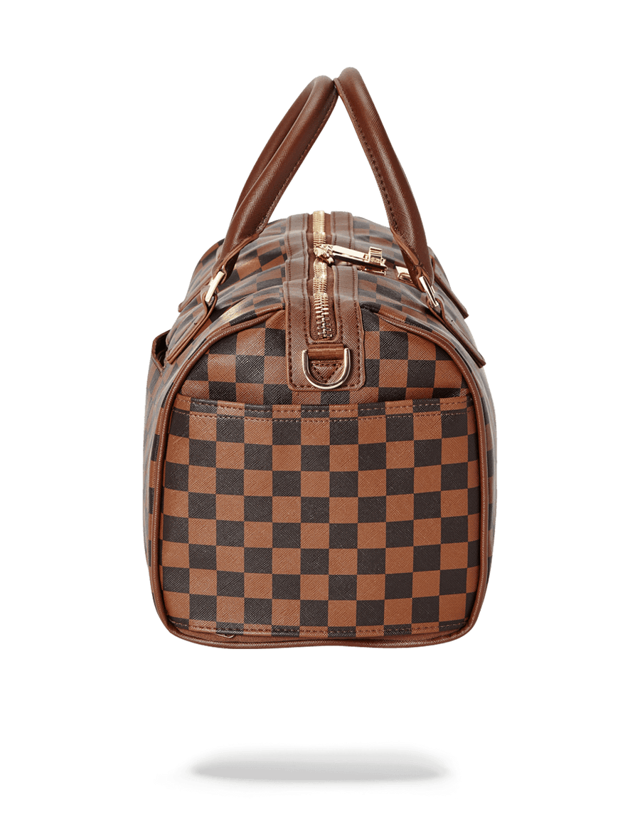 SPRAYGROUND DUFFLE BAG SHARK IN PARIS MINI DUFFLE Unisex Brown