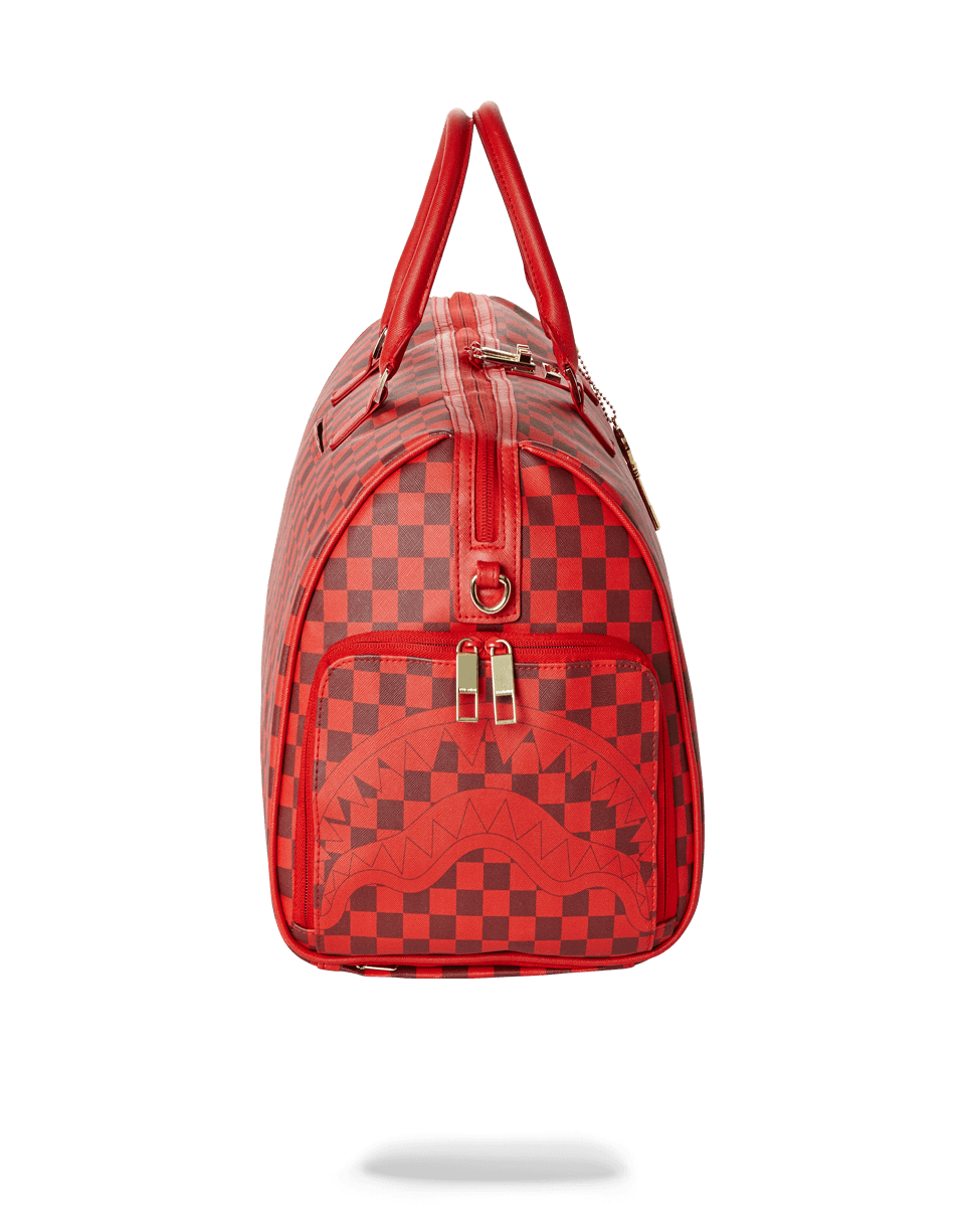 SPRAYGROUND® DUFFLE SHARKS IN PARIS DUFFLE (RED CHECKERED EDITION)