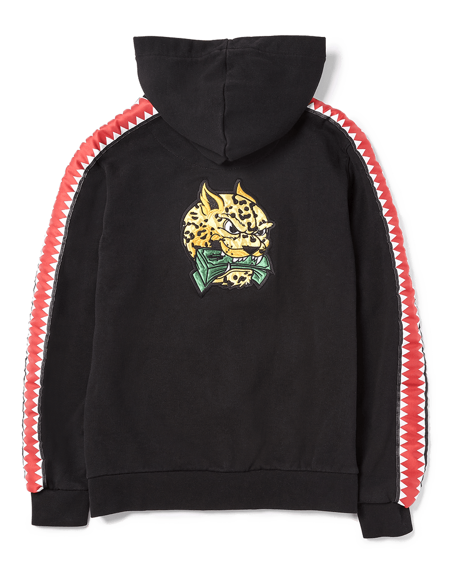 SPRAYGROUND® APPAREL SHARKTRACK TIGER MONEY ZIPUP HOODIE (BLACK)