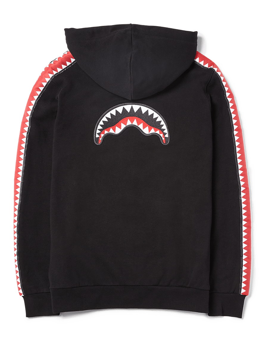 SPRAYGROUND® APPAREL SHARKTRACK SPUCCI ZIPUP HOODIE (BLACK)