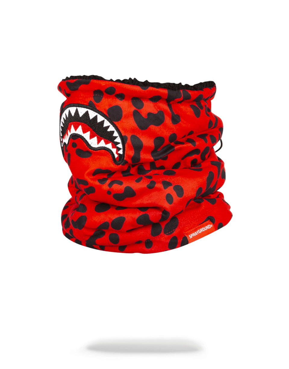 SPRAYGROUND® SKI MASK RED LEOPARD NECK WARMER