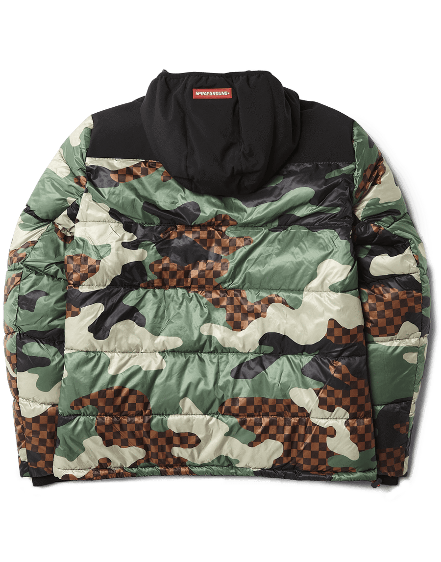 SPRAYGROUND® OUTERWEAR CAMO CHECKERED PUFFER