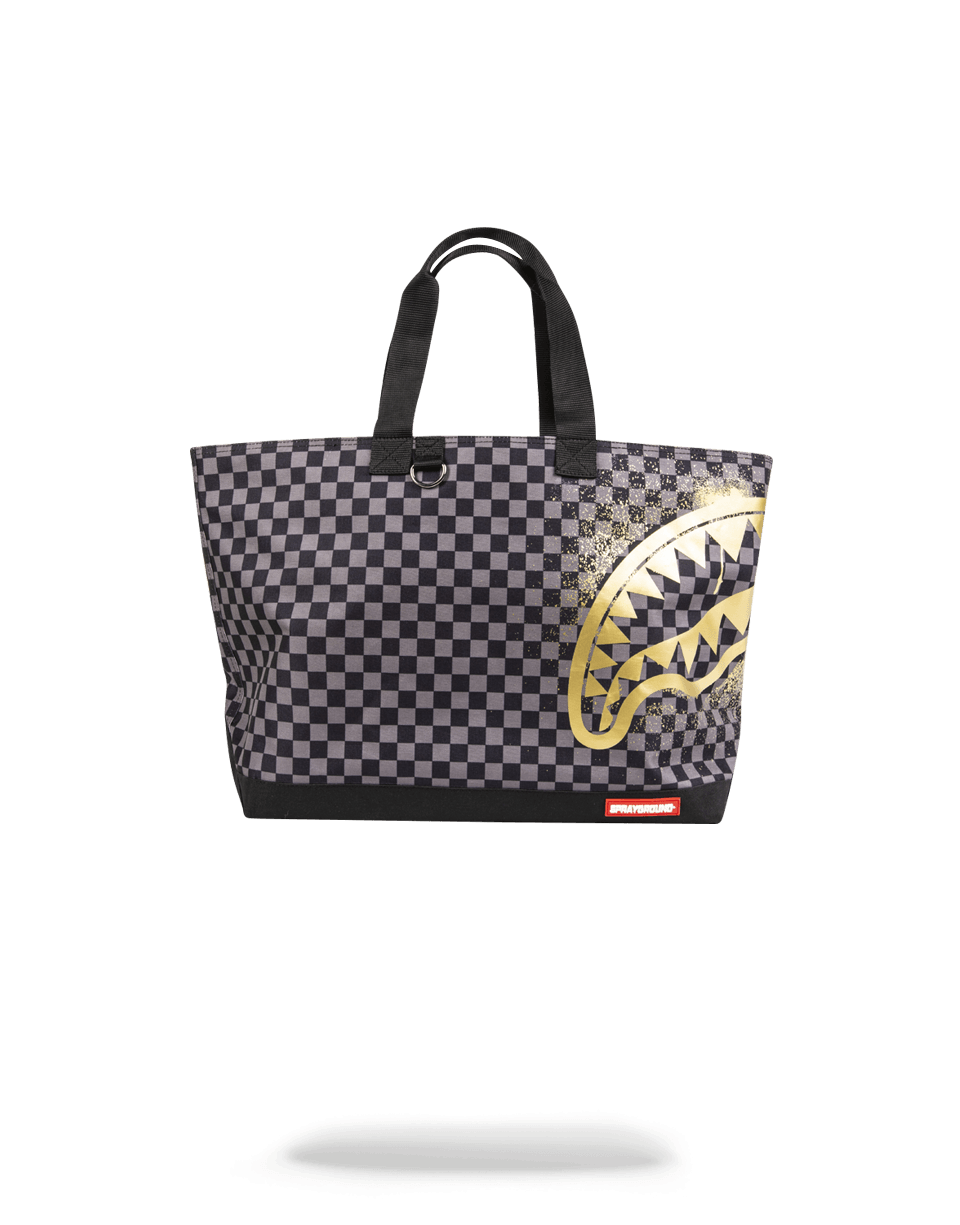 SPRAYGROUND® TOTE SHARKS IN PARIS GOLD STENCIL TOTE