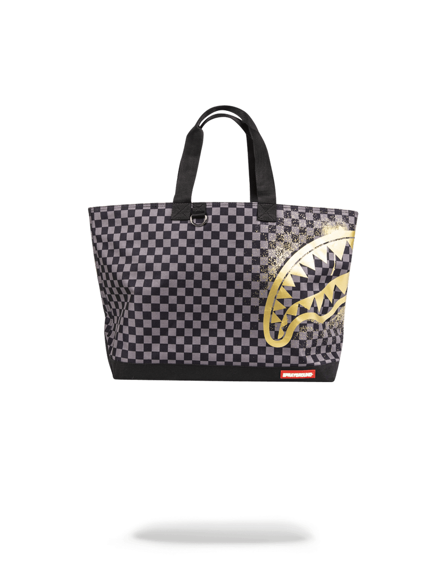 SPRAYGROUND® TOTE SHARKS IN PARIS GOLD STENCIL TOTE