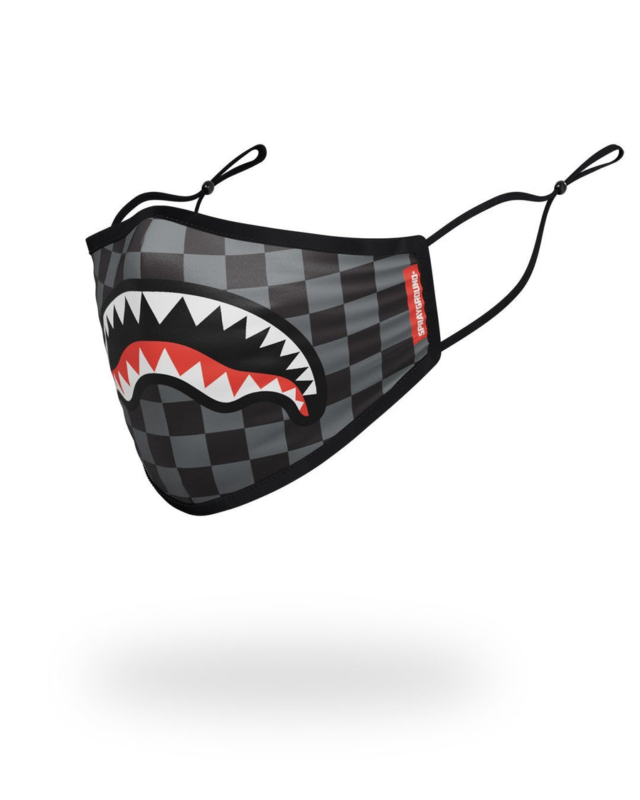 SPRAYGROUND® FASHION MASK ADULT SHARKS IN PARIS (GREY) FORM FITTING FACE MASK