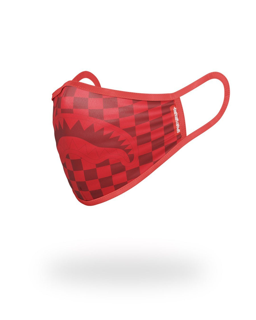 SPRAYGROUND® FASHION MASK SHARKS IN PARIS (RED) FORM-FITTING MASK