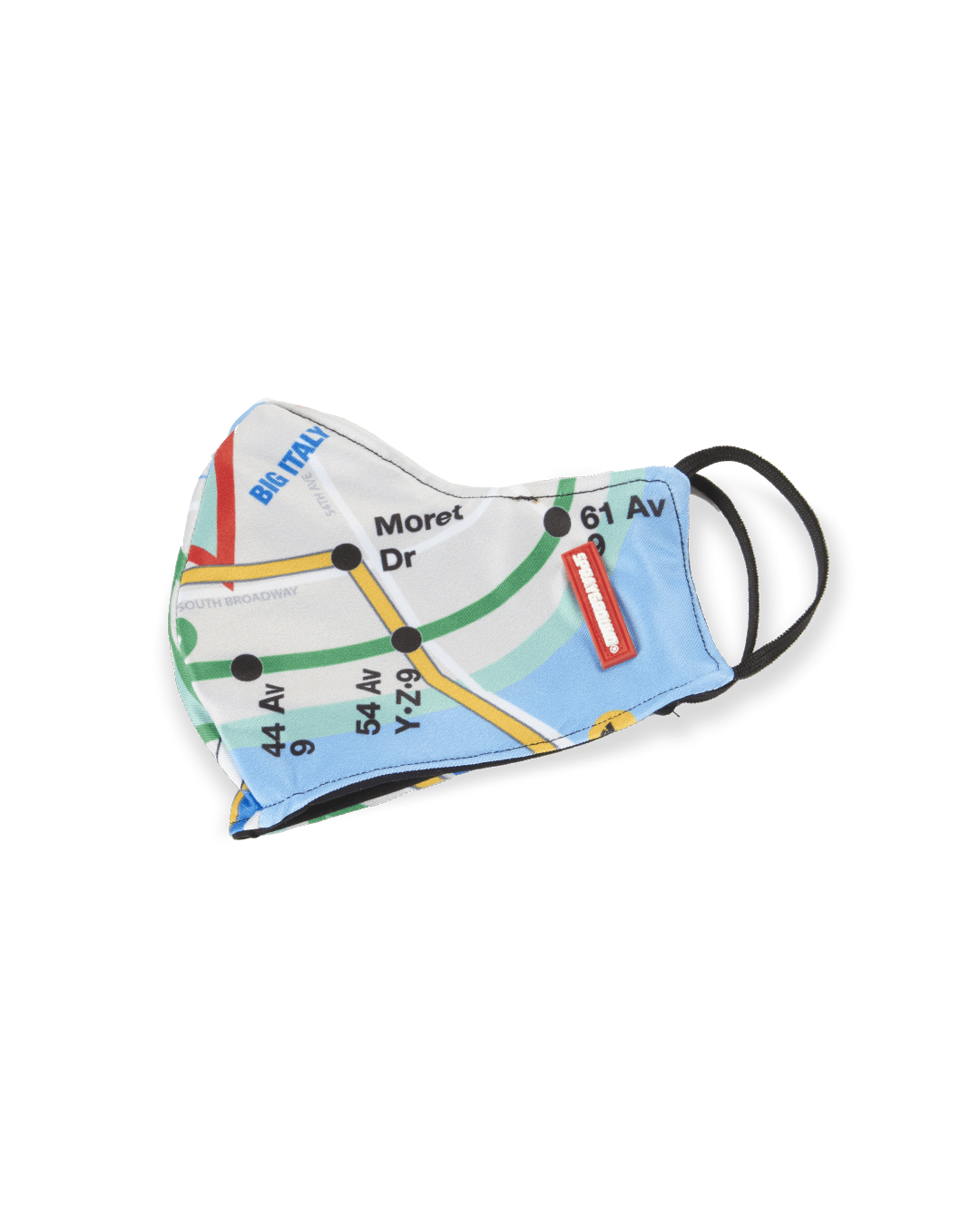 SPRAYGROUND® FASHION MASK NYC SHARK MAP MASK (FORM-FITTING)