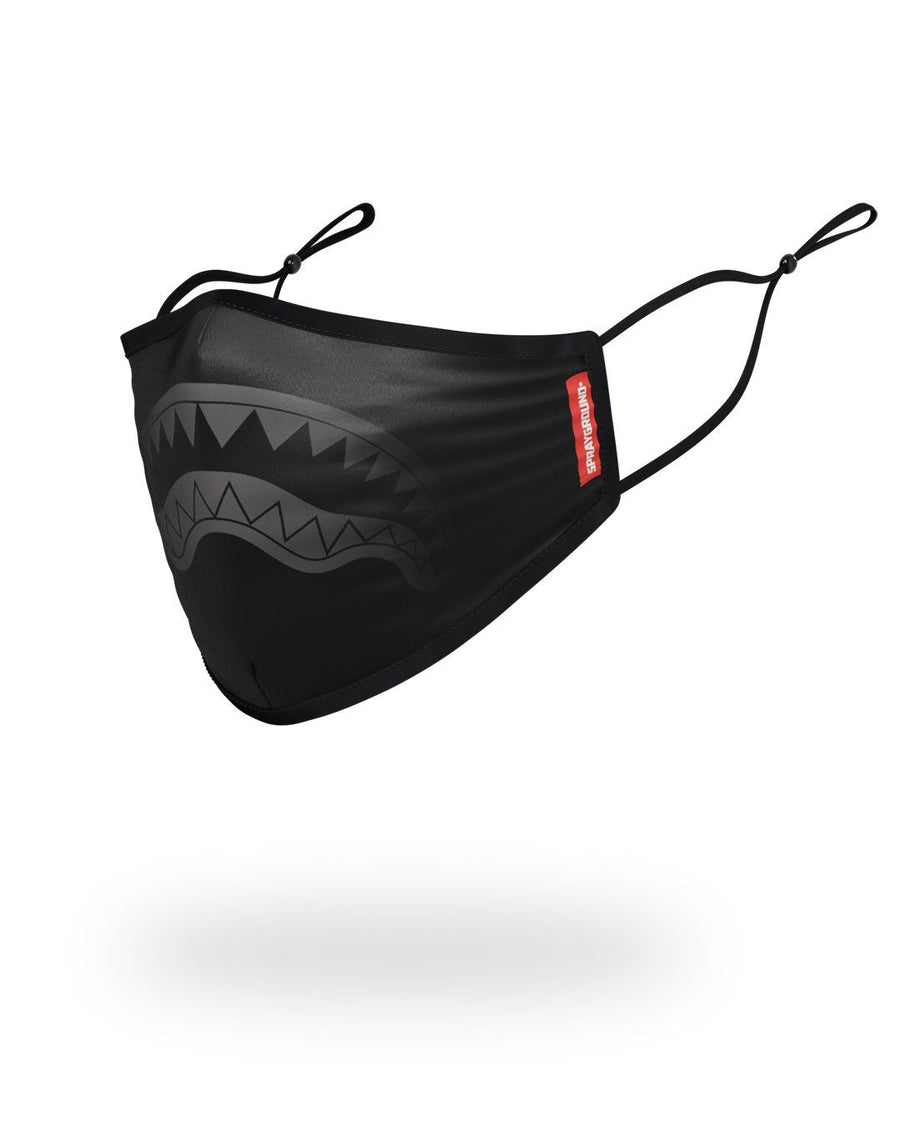 SPRAYGROUND® FASHION MASK ADULT MIDNIGHT SHARK FORM FITTING FACE MASK