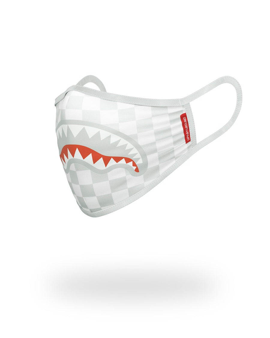 SPRAYGROUND® FASHION MASK SHARKS IN PARIS (WHITE) FORM-FITTING MASK
