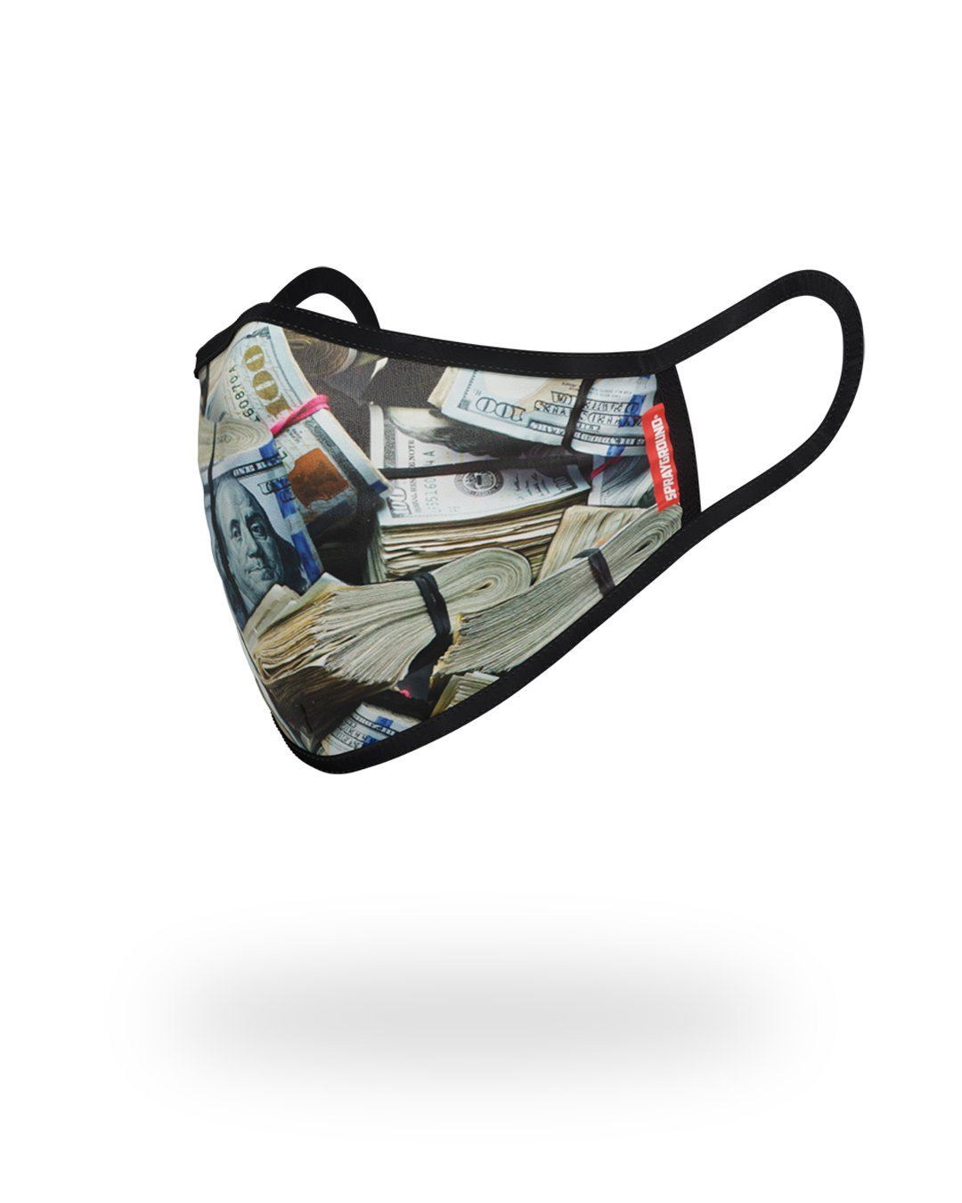 SPRAYGROUND® FASHION MASK MONEY WHERE UR MOUTH IS FORM-FITTING MASK