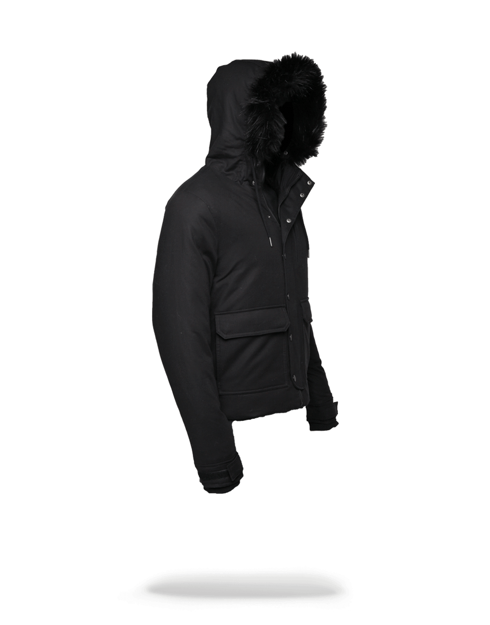 SPRAYGROUND® OUTERWEAR SOLID BLACK CHOPPER JACKET
