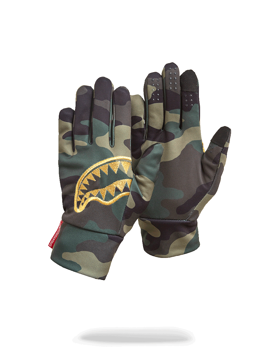 SPRAYGROUND® GLOVES GOLD STENCIL CAMO GLOVES