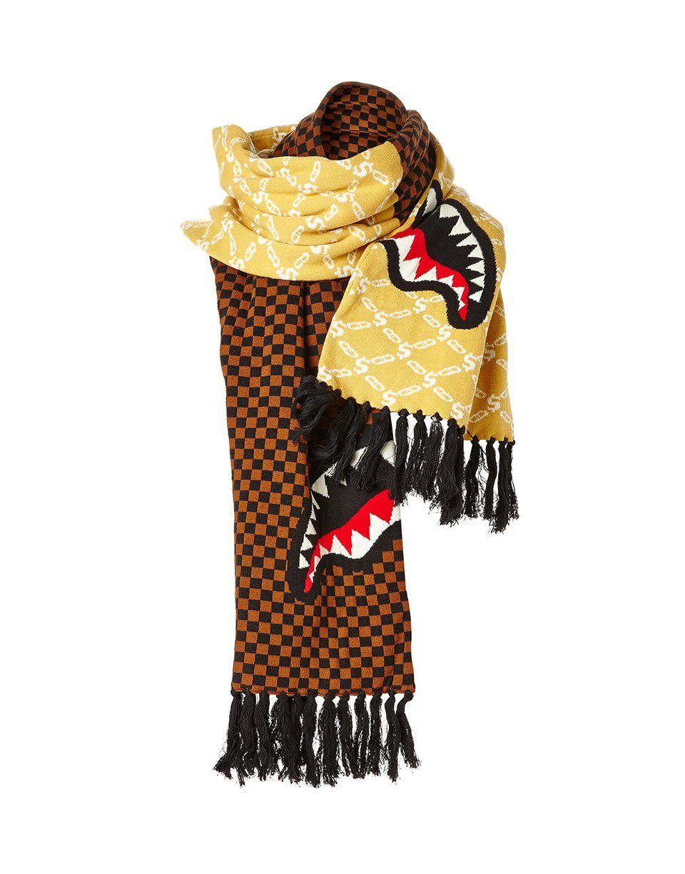 SPRAYGROUND® SKI MASK SPLIT CHECKERED SHARK SCARF