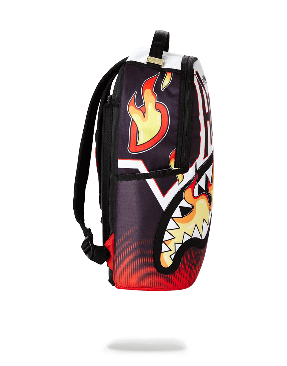 SPRAYGROUND® BACKPACK NBA LAB MIAMI HEAT FLAME SHARK