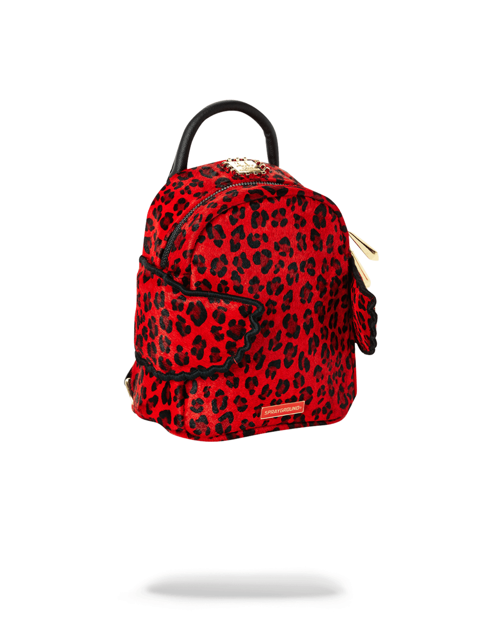 SPRAYGROUND® WOMENS BACKPACK RED LEOPARD ANGEL (PONY HAIR)