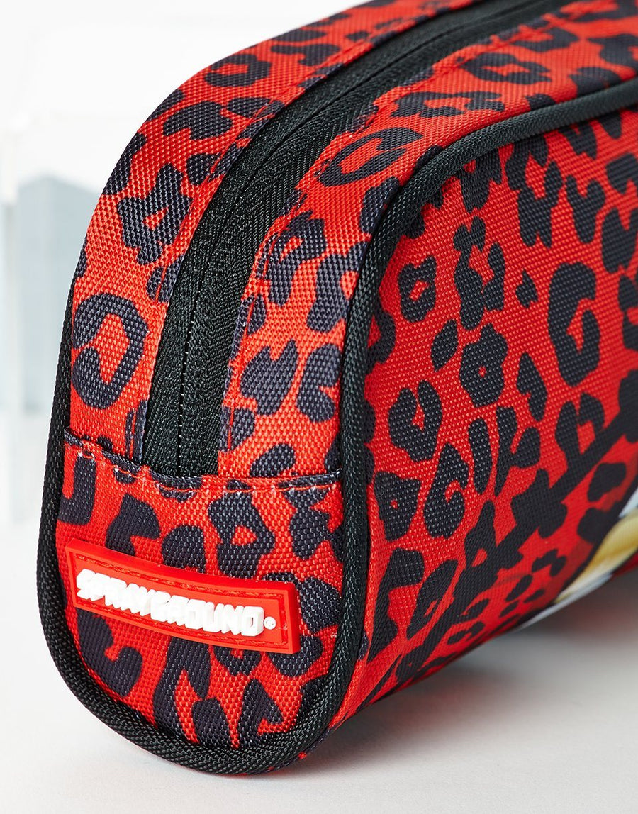 SPRAYGROUND® PENCIL CASE RED LEOPARD LIPS PENCIL CASE