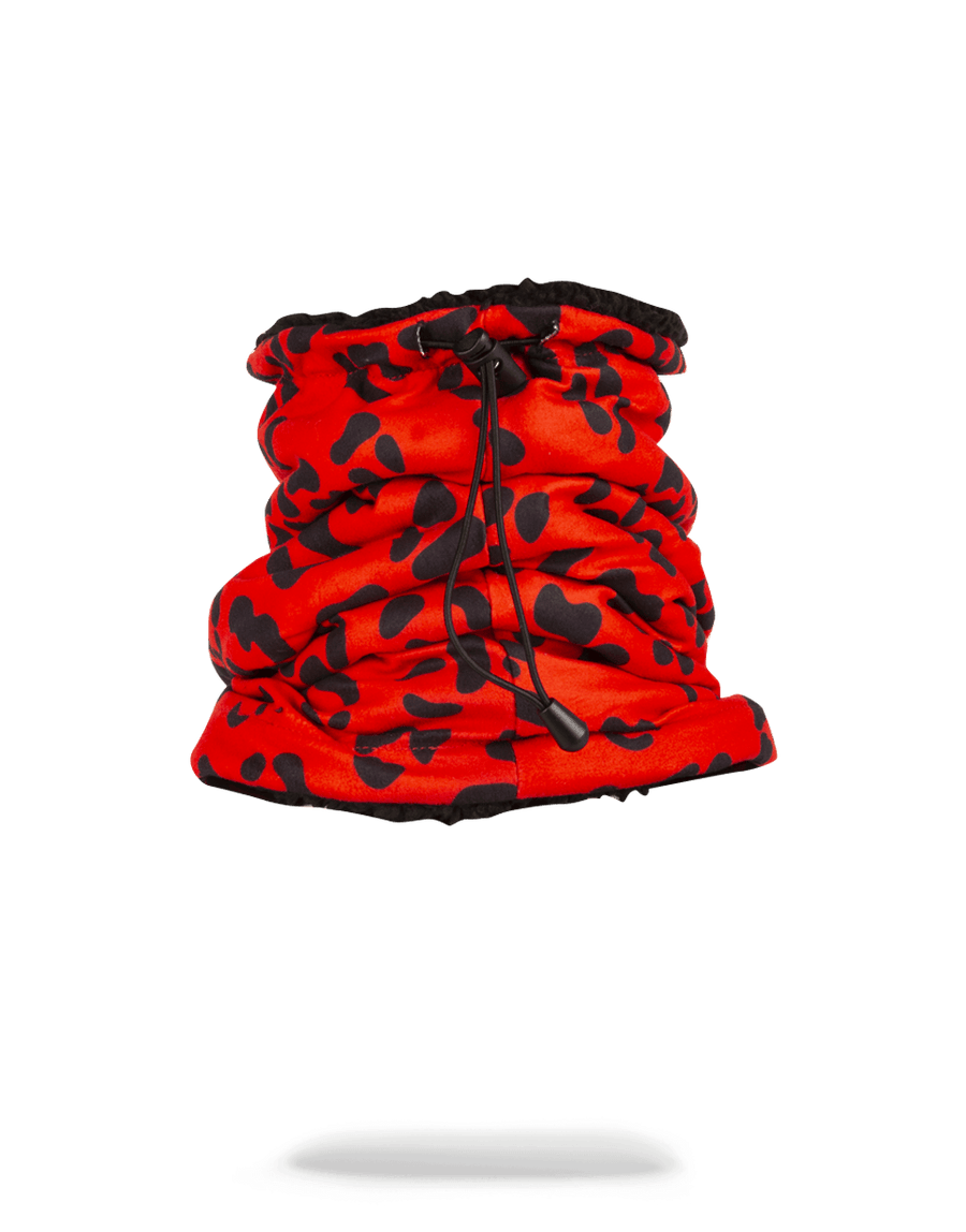 SPRAYGROUND® SKI MASK RED LEOPARD NECK WARMER