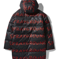 SPRAYGROUND® APPAREL SG GRAFFITI PUFFER JACKET BLACK