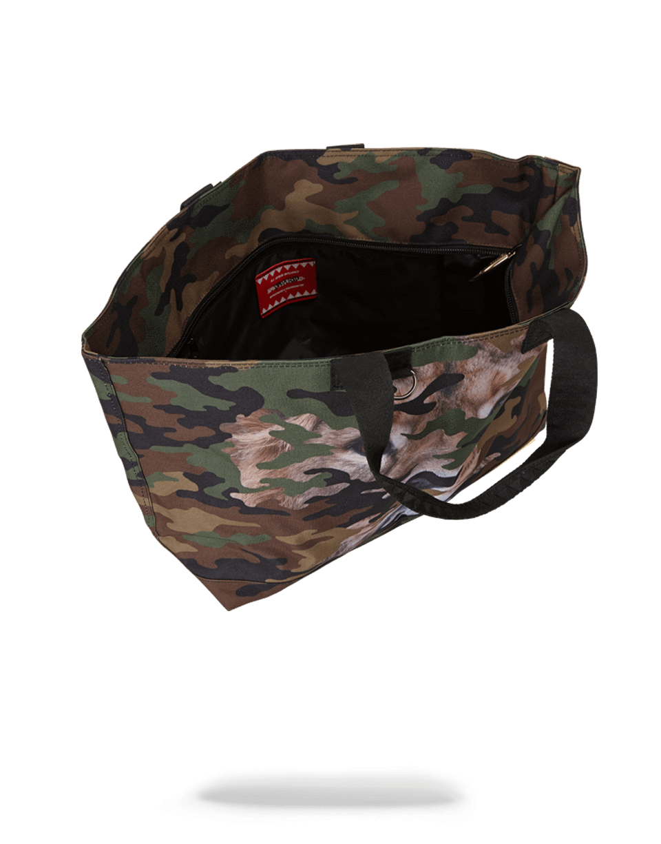 SPRAYGROUND® TOTE LION CAMO TOTE BAG