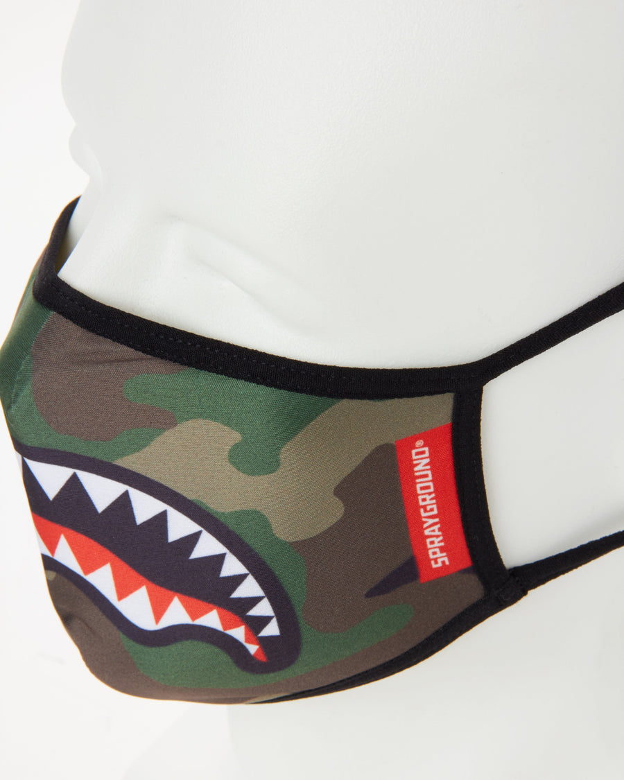 SPRAYGROUND® FASHION MASK CAMO SHARKMOUTH FORM-FITTING MASK