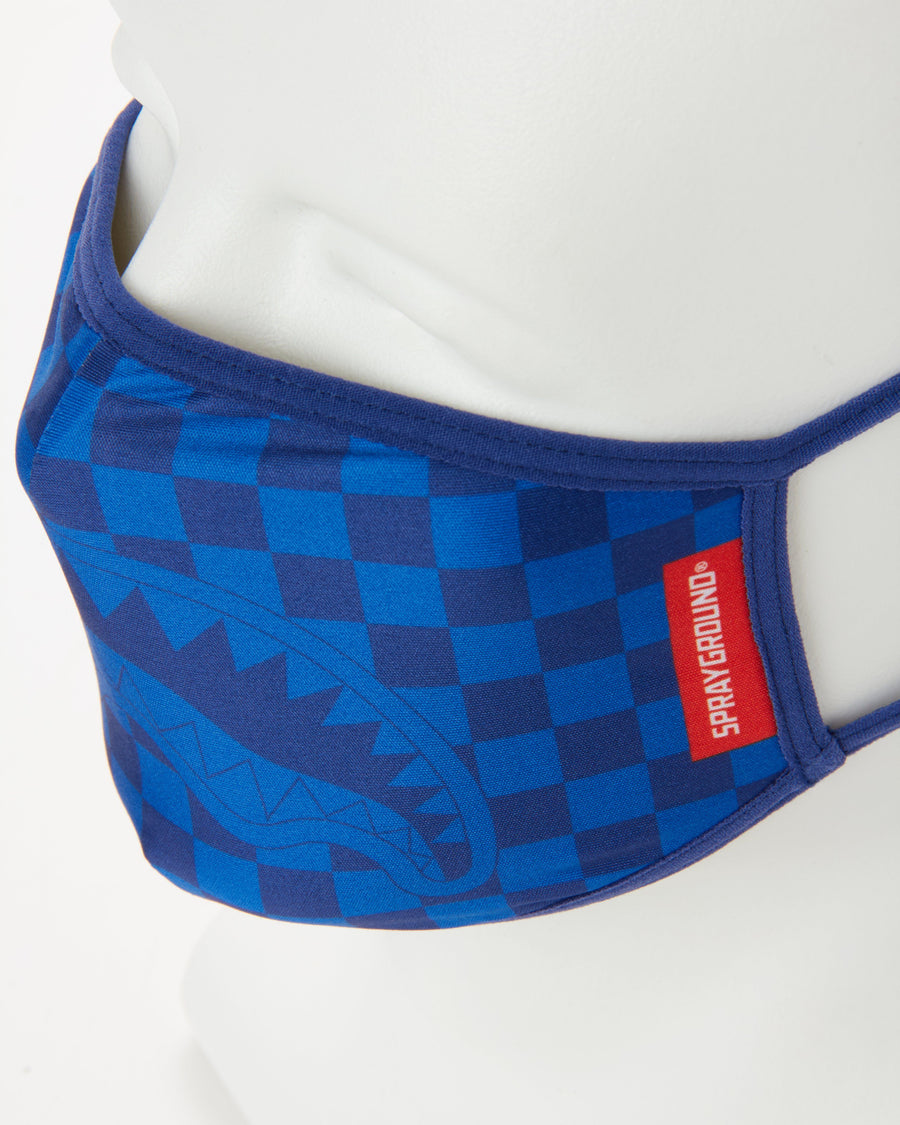 SPRAYGROUND® FASHION MASK SHARKS IN PARIS (BLUE) FORM-FITTING MASK