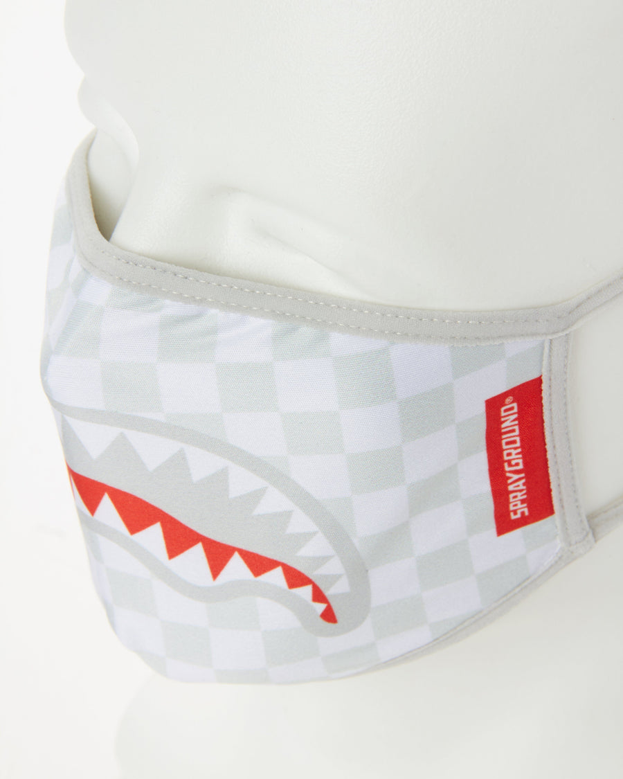 SPRAYGROUND® FASHION MASK SHARKS IN PARIS (WHITE) FORM-FITTING MASK