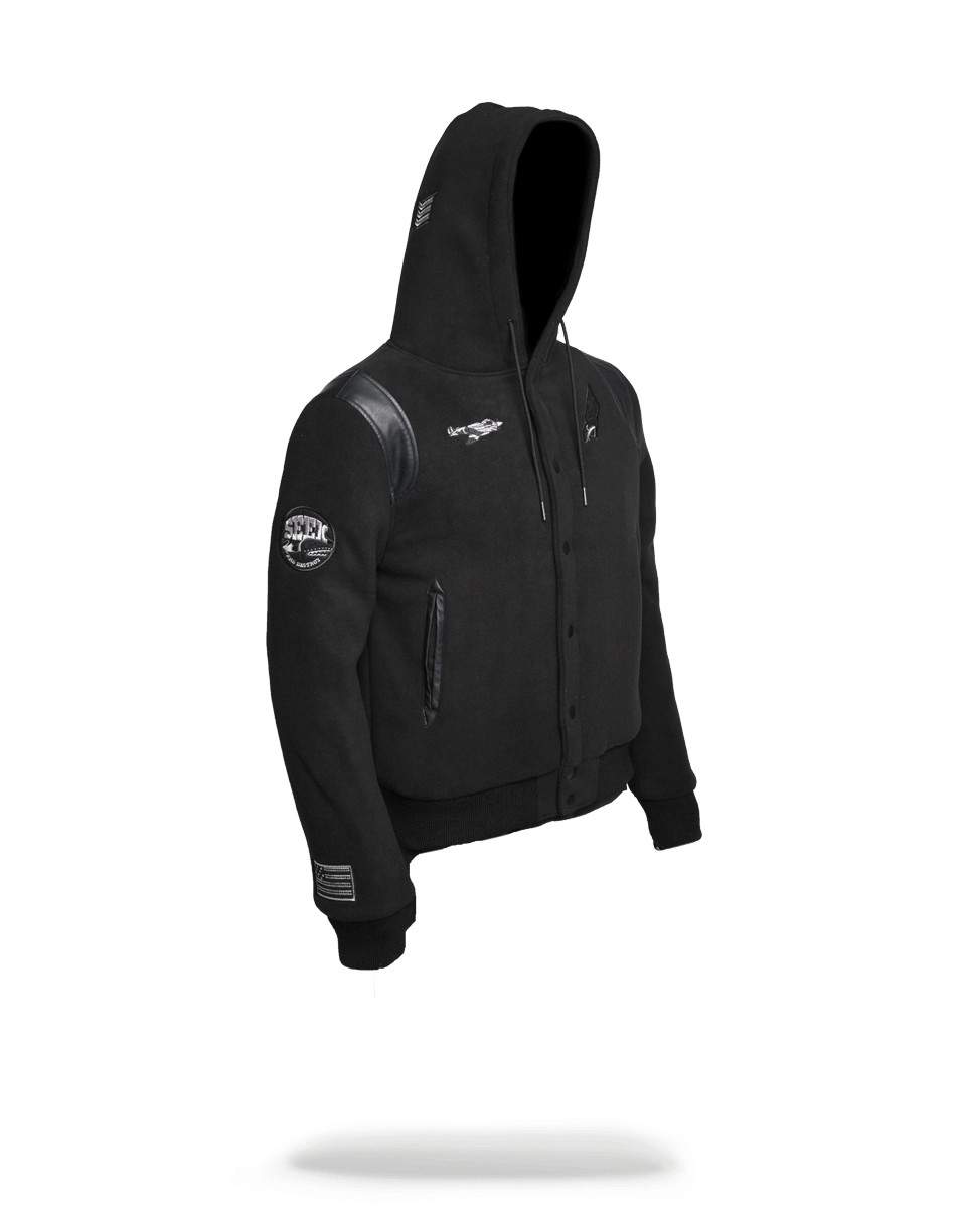 SPRAYGROUND® OUTERWEAR VARSITY ARMY PATCHES JACKET