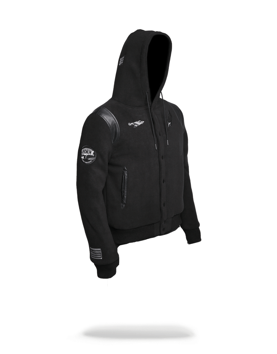SPRAYGROUND® OUTERWEAR VARSITY ARMY PATCHES JACKET