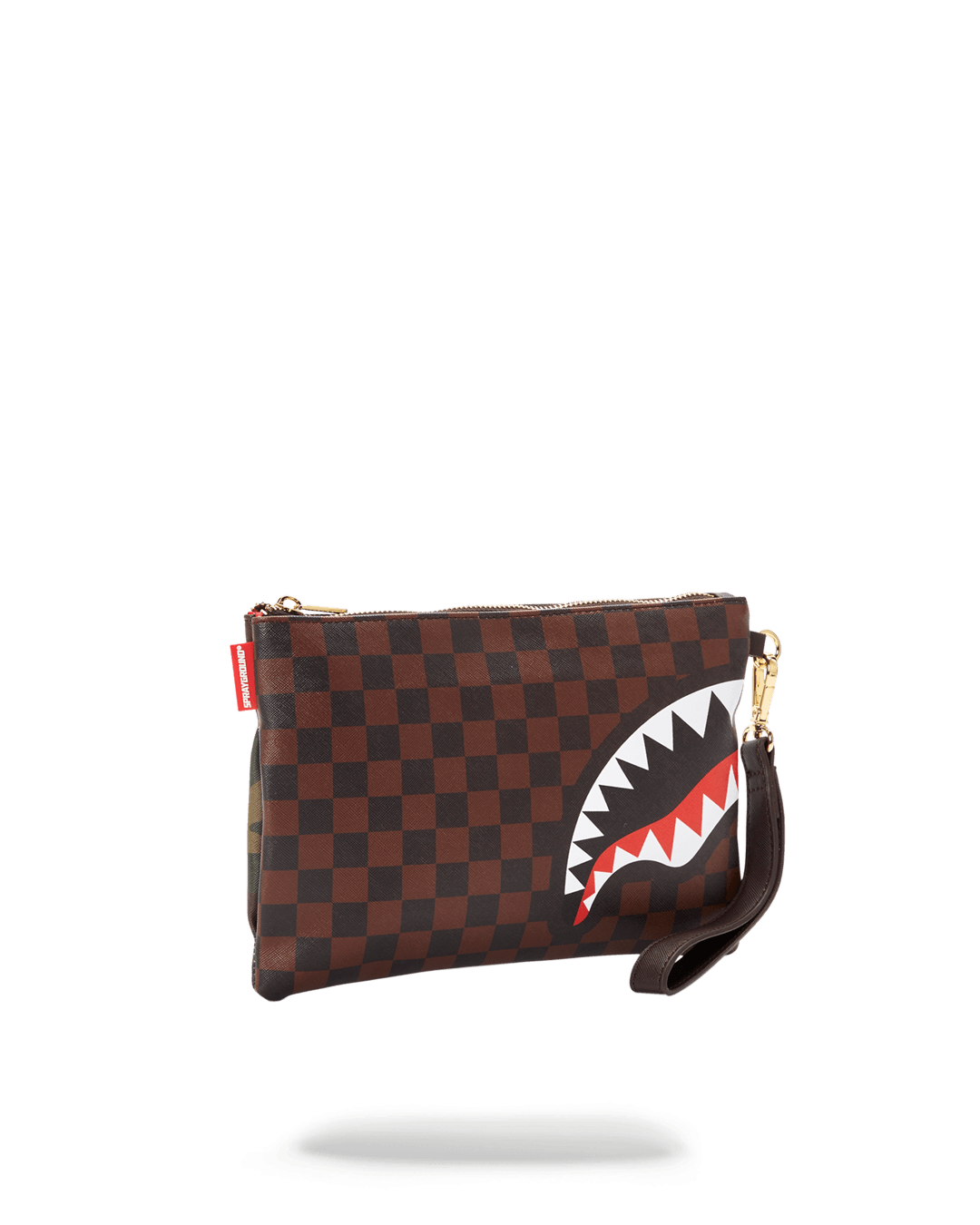 SPRAYGROUND® POUCHETTE CHECKS IN CAMOFLAUGE CROSSOVER CLUTCH