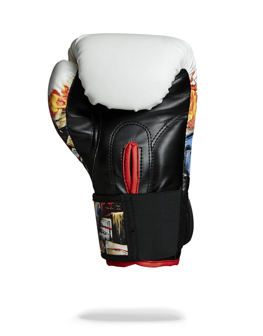 SPRAYGROUND® BOXING GLOVES WHITE FIRE MONEY BOXING GLOVES