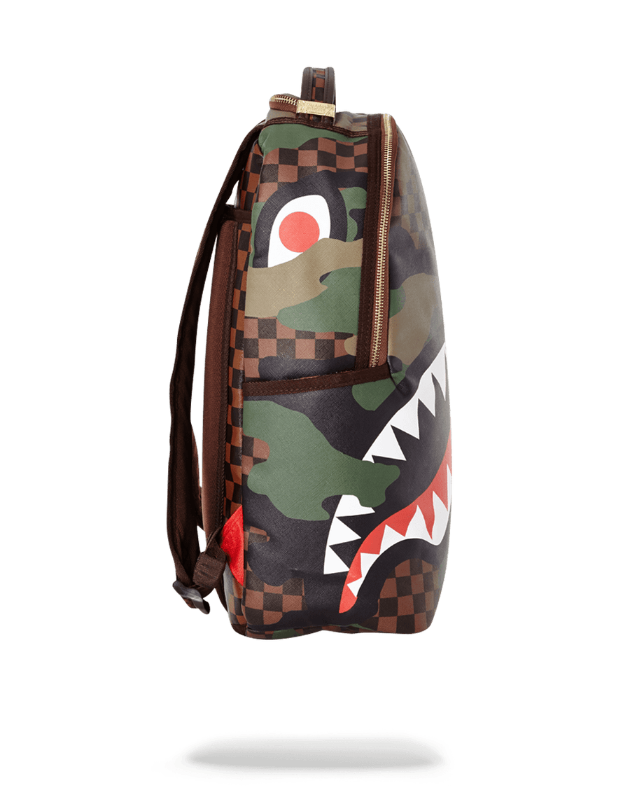 Sprayground checkered camo shark backpack best sale