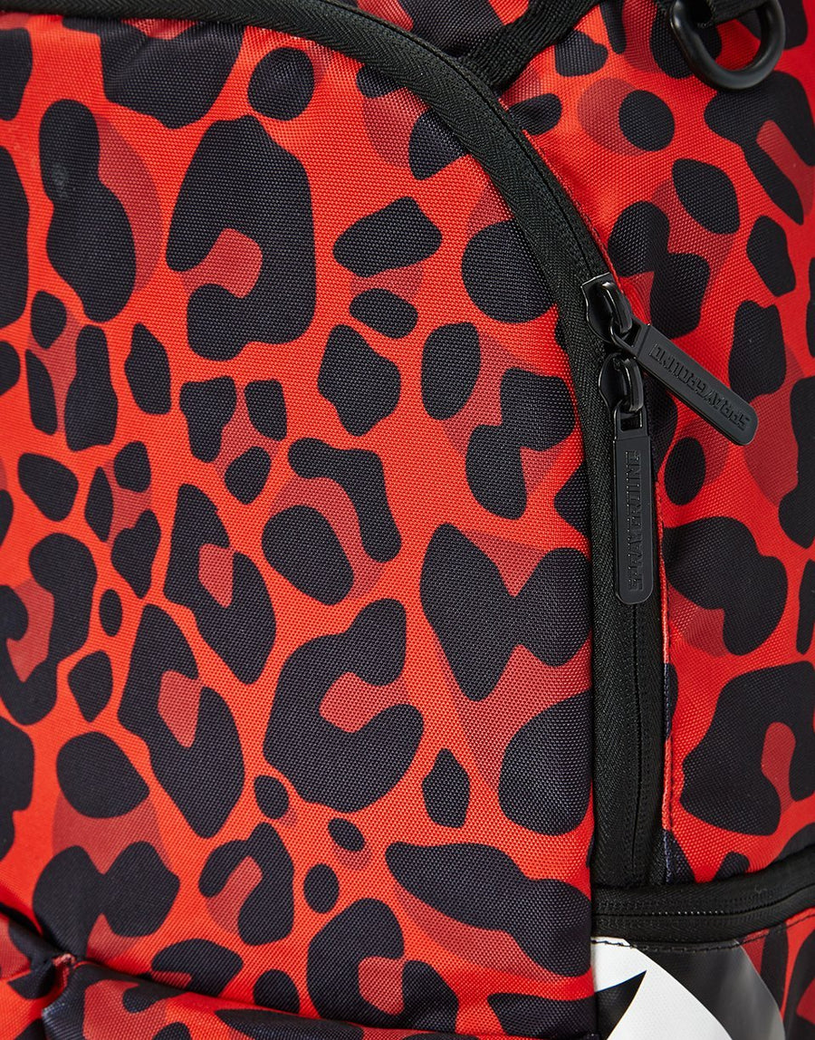 SPRAYGROUND® BACKPACK RED LEOPARD DOUBLE CARGO