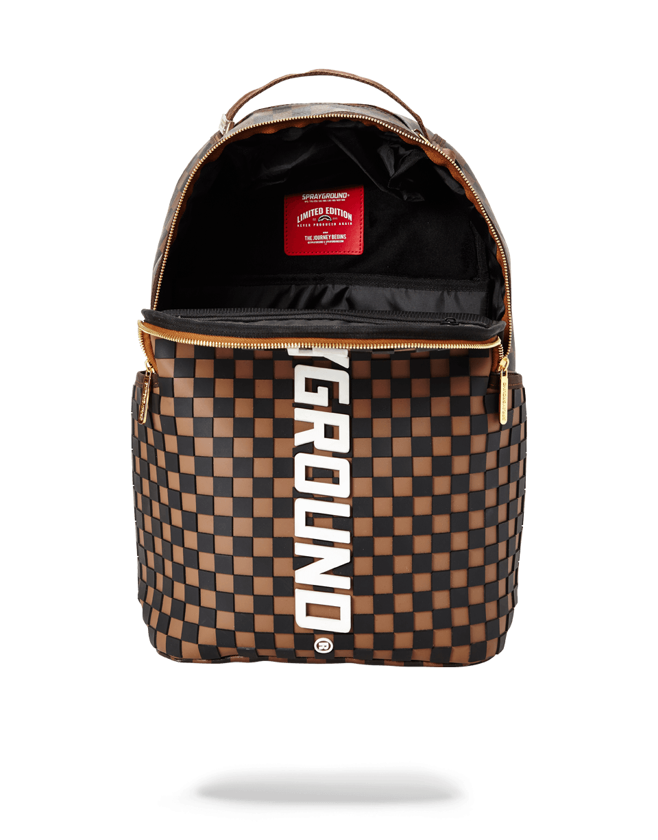 SPRAYGROUND® BACKPACK 3D MOLDED RUBBER CHECKERED LOGO