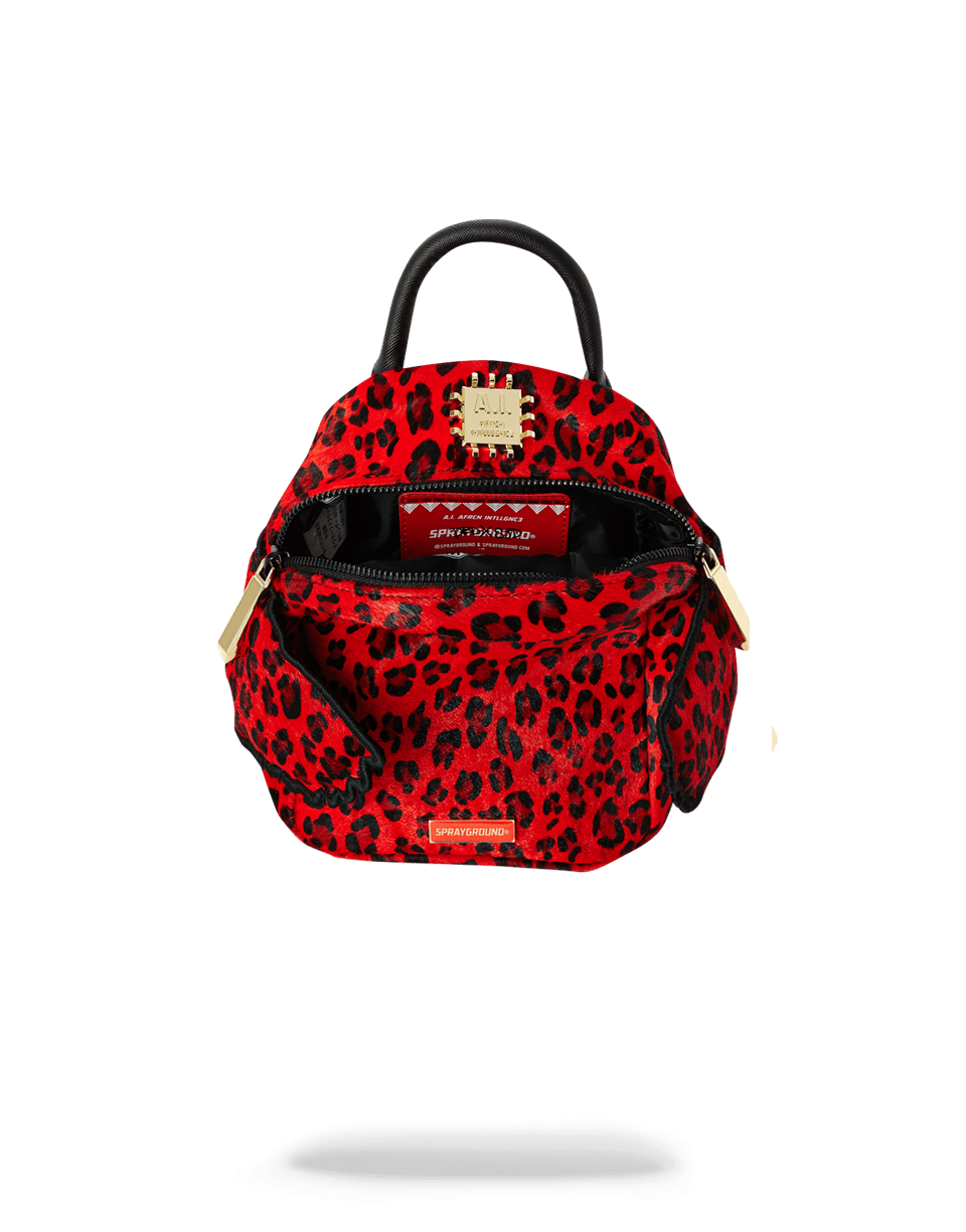 SPRAYGROUND® WOMENS BACKPACK RED LEOPARD ANGEL (PONY HAIR)