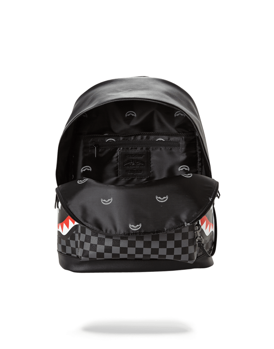 SPRAYGROUND® BACKPACK SHARKS IN PARIS (BLACK CHECKERED EDITION)
