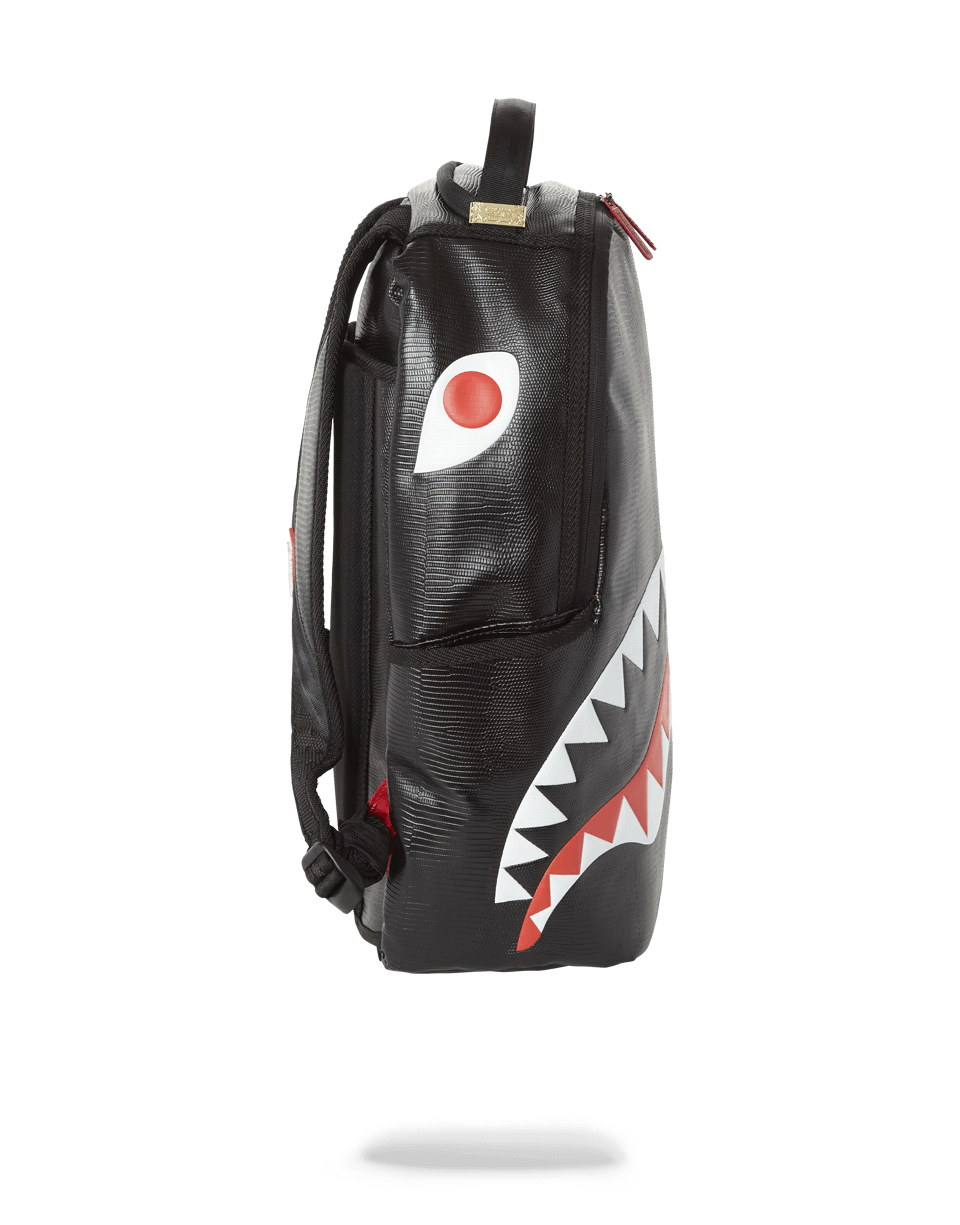Sprayground backpack black sales shark