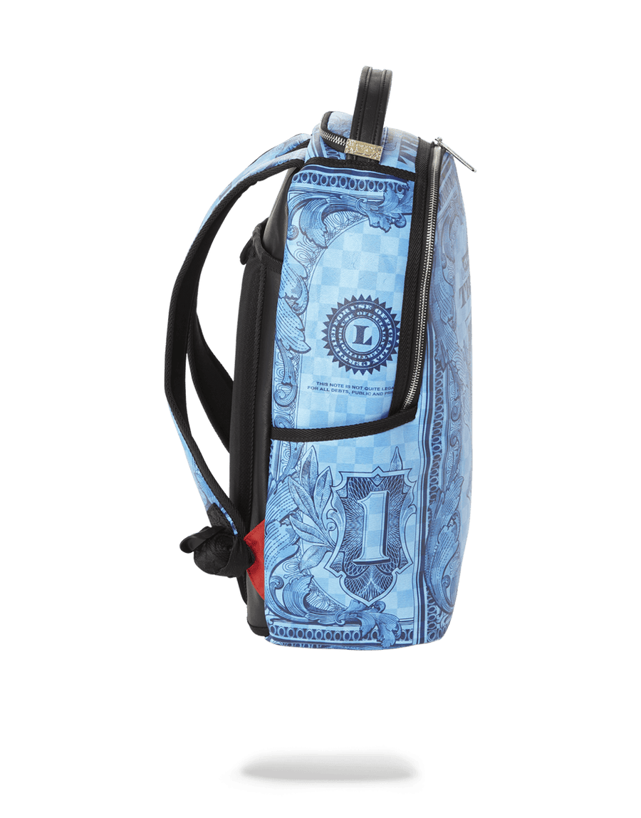 SPRAYGROUND® BACKPACK IN GOD WE TRUST BLUE BACKPACK (ONE OF ONE)