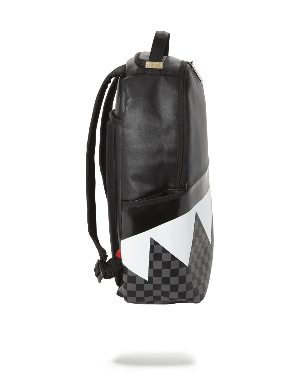 SPRAYGROUND® BACKPACK BLACK HALF CHECK SHARKS IN PARIS BACKPACK (ONE OF ONE)