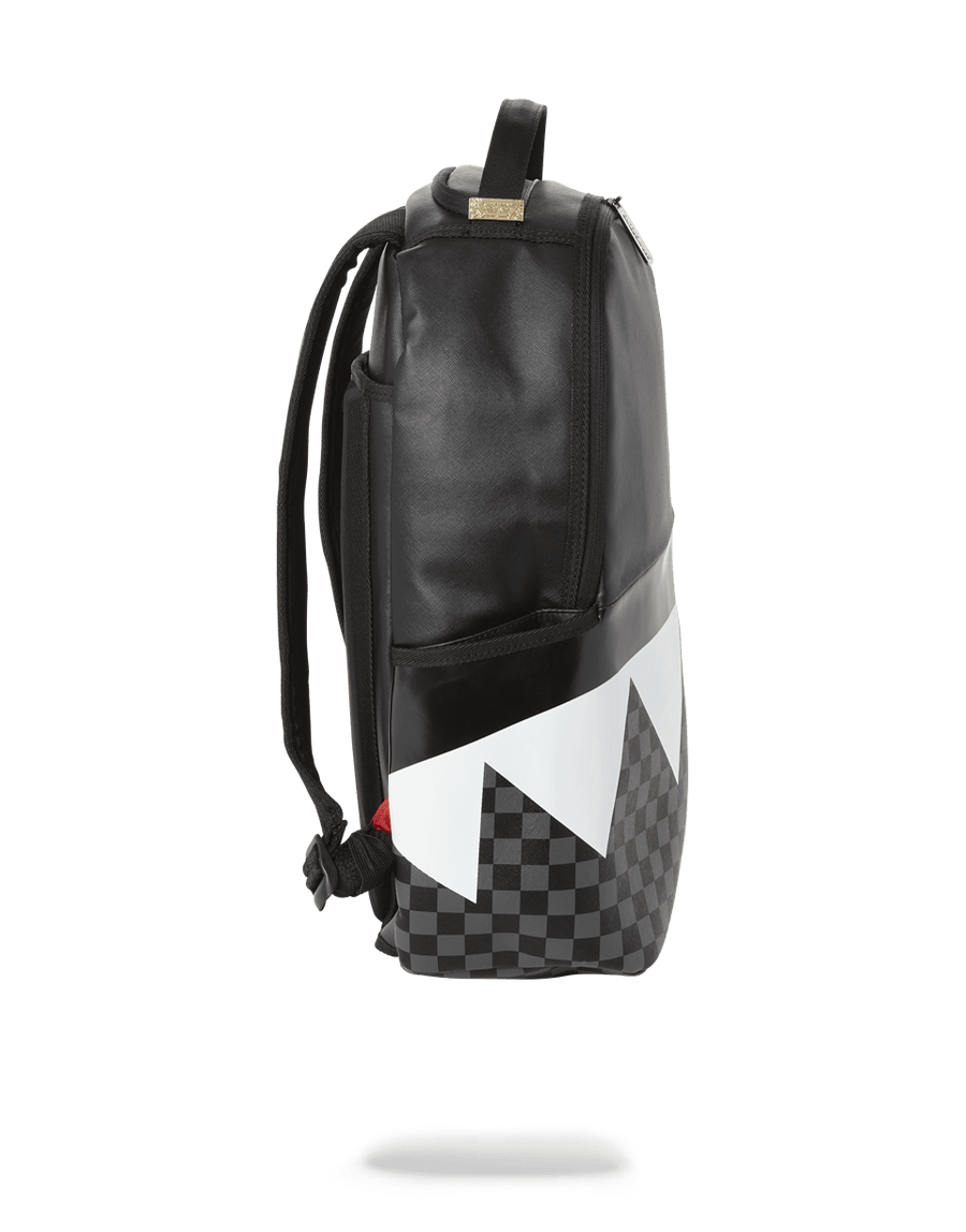 SPRAYGROUND® BACKPACK BLACK HALF CHECK SHARKS IN PARIS BACKPACK (ONE OF ONE)