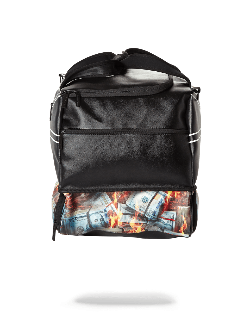 SPRAYGROUND® DUFFLE SPALDING X SPRAYGROUND FIRE MONEY SNEAKER DUFFEL