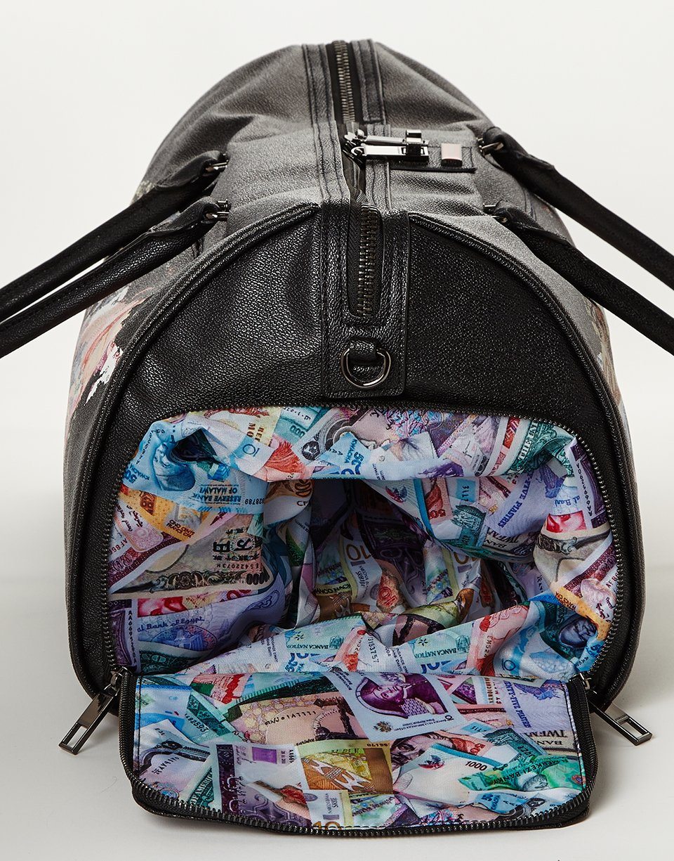 sprayground duffle bag money