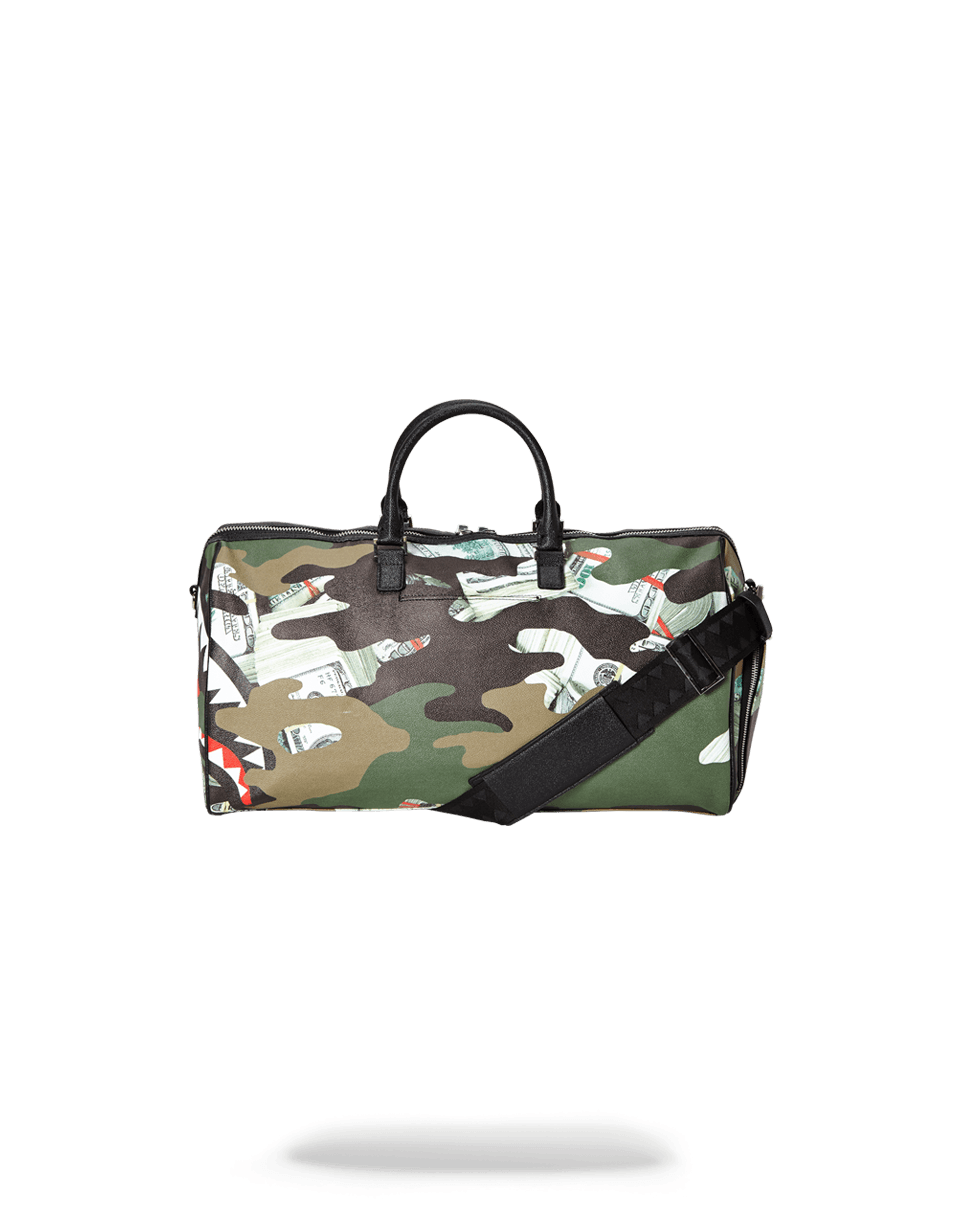 Sprayground shark duffle best sale camo
