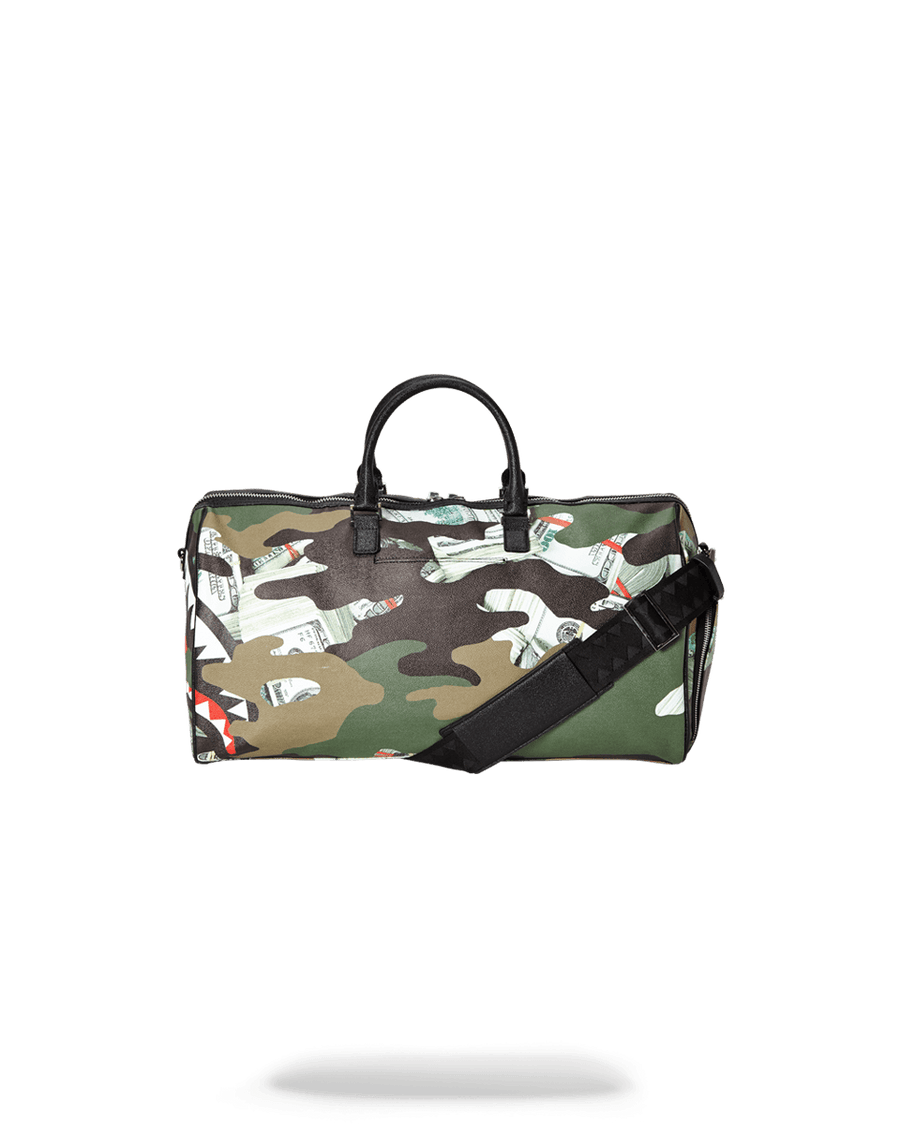 SPRAYGROUND Camokawa Wave Shark Duffle Travel Bag on sale