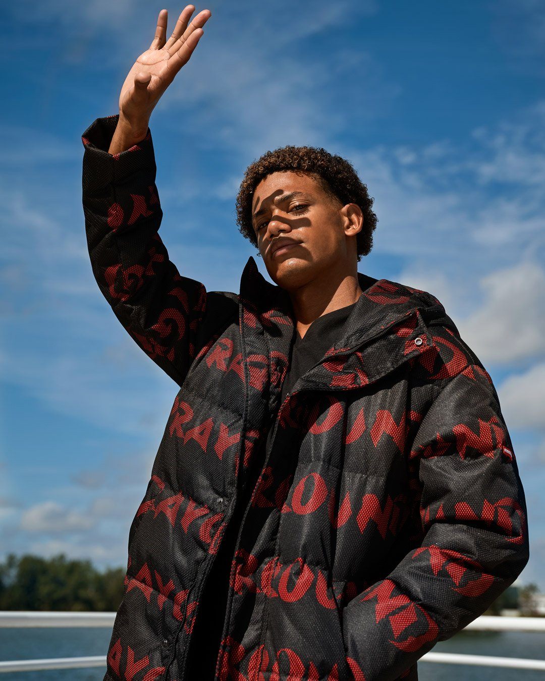 SPRAYGROUND® APPAREL SG GRAFFITI PUFFER JACKET BLACK