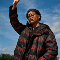 SPRAYGROUND® APPAREL SG GRAFFITI PUFFER JACKET BLACK