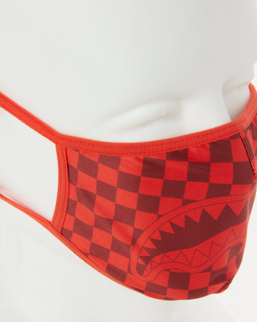 SPRAYGROUND® FASHION MASK SHARKS IN PARIS (RED) FORM-FITTING MASK