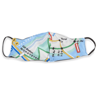 SPRAYGROUND® FASHION MASK NYC SHARK MAP MASK (FORM-FITTING)