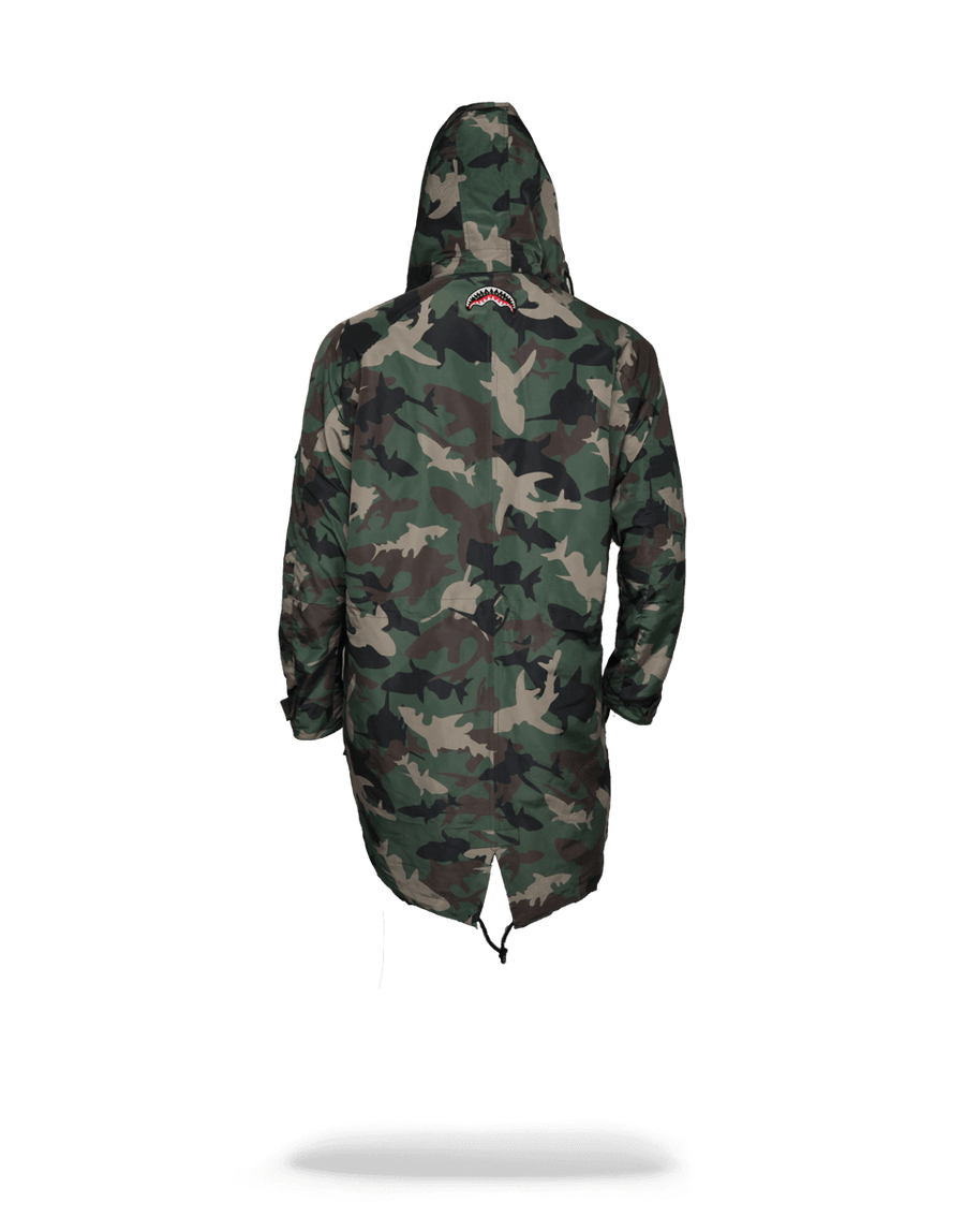 SPRAYGROUND® OUTERWEAR CAMO SHARK PARATROOPER JACKET