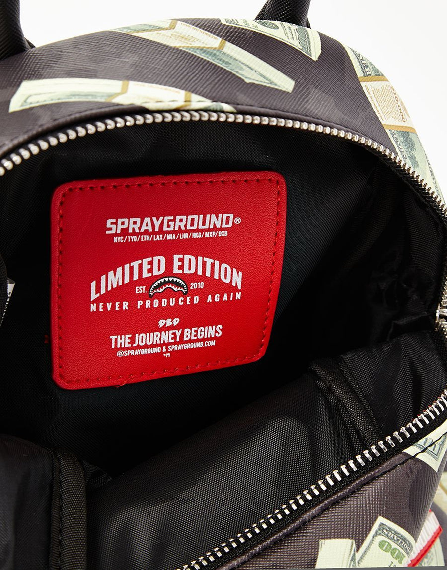 SPRAYGROUND® MINI MONEY ON BLACK LEOPARD PRINT MINI